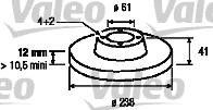 Valeo 186803 - Тормозной диск autospares.lv