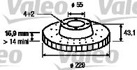 Valeo 186874 - Тормозной диск autospares.lv