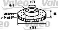 Valeo 186303 - Тормозной диск autospares.lv