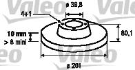 Valeo 186302 - Тормозной диск autospares.lv