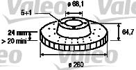 Valeo 186315 - Тормозной диск autospares.lv