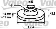 Valeo 186299 - Тормозной диск autospares.lv