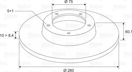 Valeo 186295 - Тормозной диск autospares.lv