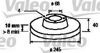 Valeo 186292 - Тормозной диск autospares.lv