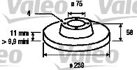 Valeo 186240 - Тормозной диск autospares.lv