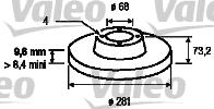 Valeo 186256 - Тормозной диск autospares.lv
