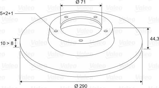 Valeo 186204 - Тормозной диск autospares.lv