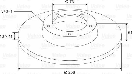 Valeo 186205 - Тормозной диск autospares.lv