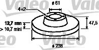 Valeo 186285 - Тормозной диск autospares.lv