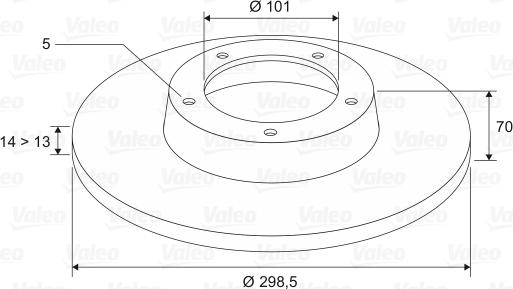 Valeo 186283 - Тормозной диск autospares.lv