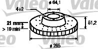 Valeo 186235 - Тормозной диск autospares.lv