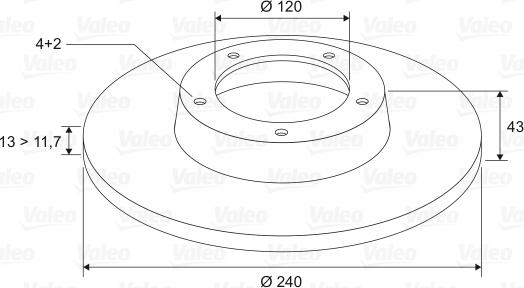 Valeo 186236 - Тормозной диск autospares.lv