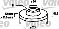 Valeo 186223 - Тормозной диск autospares.lv