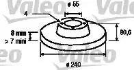 Valeo 186796 - Тормозной диск autospares.lv