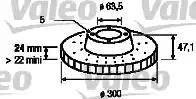 Valeo 186750 - Тормозной диск autospares.lv