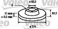 Valeo 186718 - Тормозной диск autospares.lv