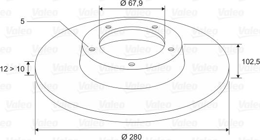 Valeo 186713 - Тормозной диск autospares.lv