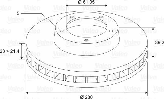 Valeo 186734 - Тормозной диск autospares.lv