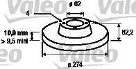 Valeo 186720 - Тормозной диск autospares.lv