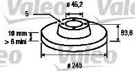 Valeo 186773 - Тормозной диск autospares.lv