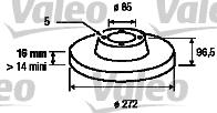 Valeo 187045 - Тормозной диск autospares.lv