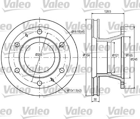 Valeo 187059 - Тормозной диск autospares.lv