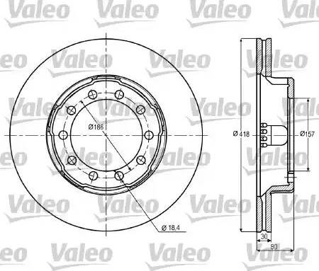 Valeo 187010 - Тормозной диск autospares.lv