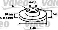Valeo 187029 - Тормозной диск autospares.lv