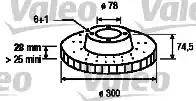Valeo 187154 - Тормозной диск autospares.lv