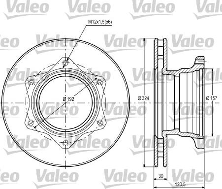 Valeo 187109 - Тормозной диск autospares.lv