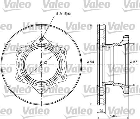 Valeo 187106 - Тормозной диск autospares.lv