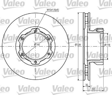 Valeo 187108 - Тормозной диск autospares.lv