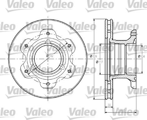 Valeo 187110 - Тормозной диск autospares.lv