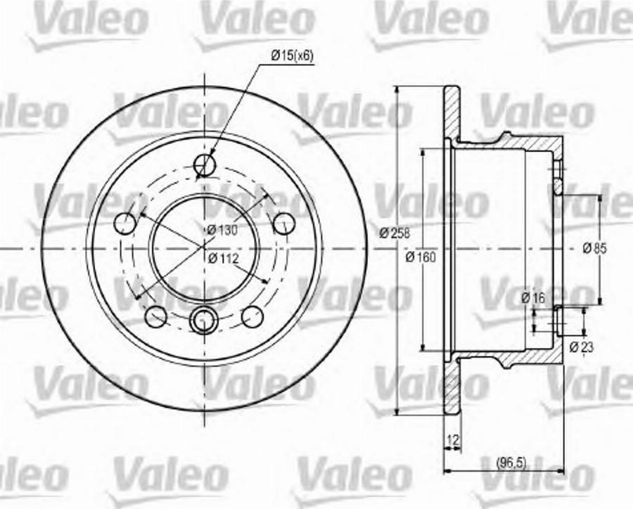 Valeo 187111 - Тормозной диск autospares.lv