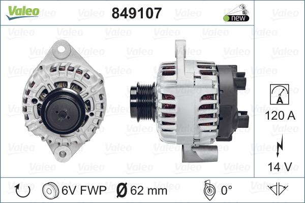 Valeo 849107 - Генератор autospares.lv