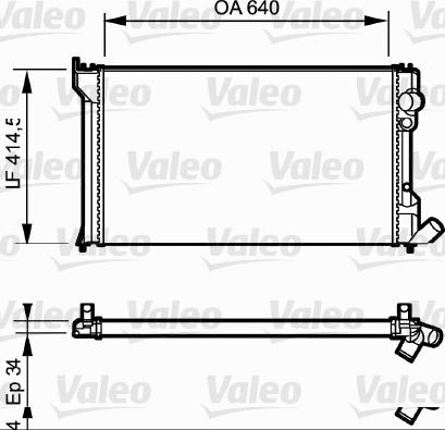 Valeo 819428 - Радиатор, охлаждение двигателя autospares.lv