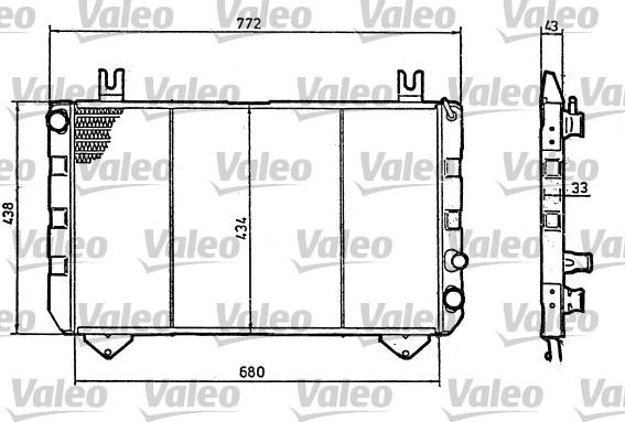 Valeo 819320 - Радиатор, охлаждение двигателя autospares.lv