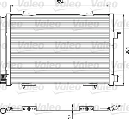 Valeo 814406 - Конденсатор кондиционера autospares.lv