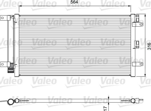 Valeo 814401 - Конденсатор кондиционера autospares.lv