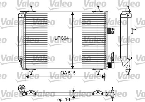 Valeo 814066 - Конденсатор кондиционера autospares.lv