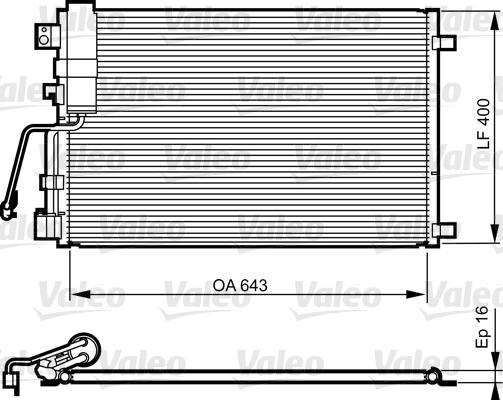 Valeo 814009 - Конденсатор кондиционера autospares.lv