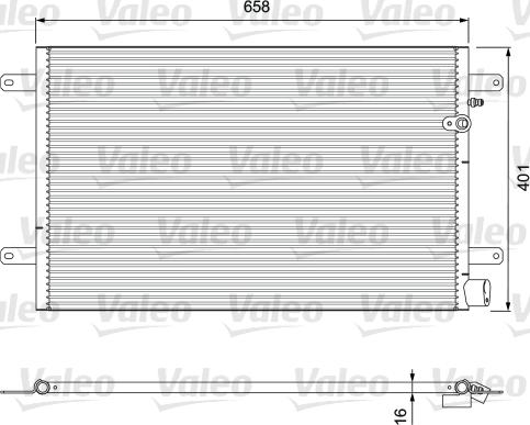 Valeo 814004 - Конденсатор кондиционера autospares.lv