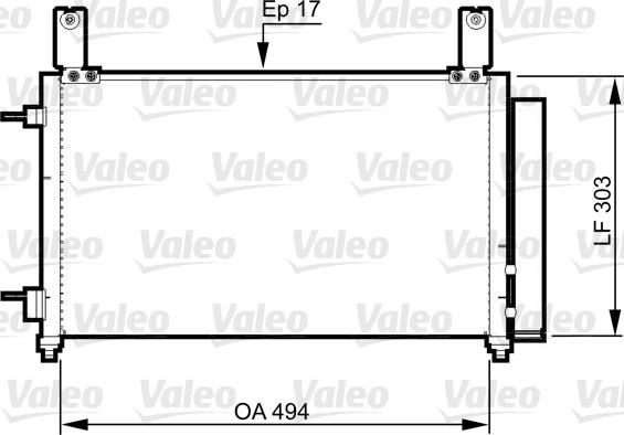 Valeo 814358 - Конденсатор кондиционера autospares.lv