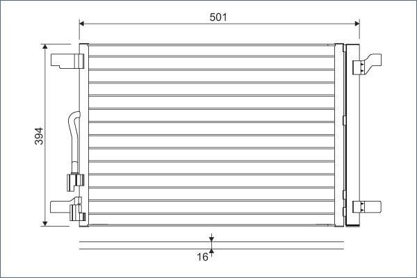 Valeo 814301 - Конденсатор кондиционера autospares.lv