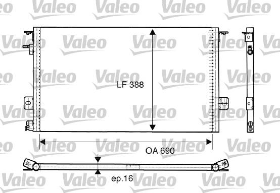 Valeo 816945 - Конденсатор кондиционера autospares.lv