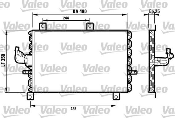 Valeo 816965 - Конденсатор кондиционера autospares.lv