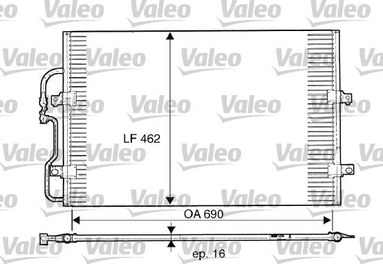 Valeo 816852 - Конденсатор кондиционера autospares.lv