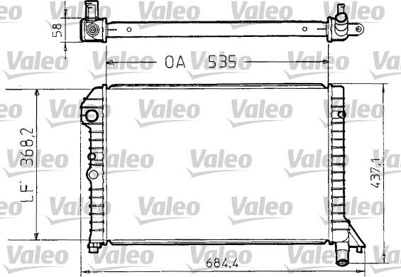 Valeo 810958 - Радиатор, охлаждение двигателя autospares.lv