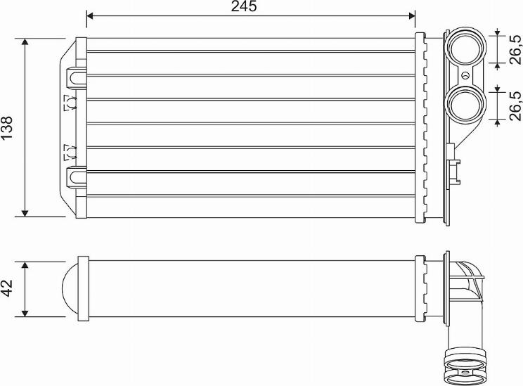 Valeo 811503 - Теплообменник, отопление салона autospares.lv