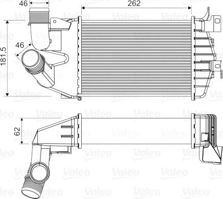 Valeo 818556 - Интеркулер, теплообменник турбины autospares.lv